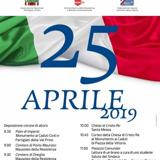 Imperia: 25 aprile, il programma della celebrazione per l'anniversario della liberazione Imperia: 25 aprile, il programma della celebrazione per l'anniversario della liberazione
