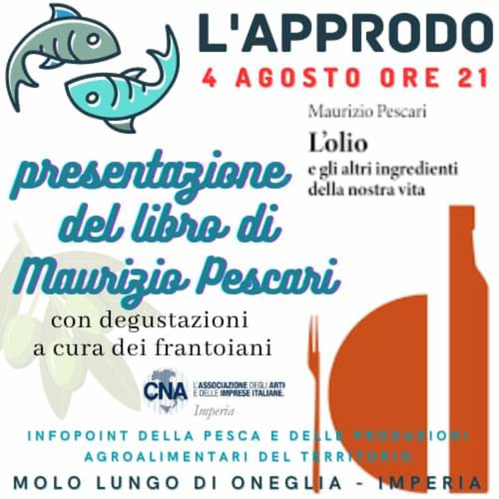 A Imperia Oneglia una serata con CNA Imperia e l’Olio Extravergine d’Oliva. Cultura e gusto in tavola A Imperia Oneglia una serata con CNA Imperia e l’Olio Extravergine d’Oliva. Cultura e gusto in tavola
