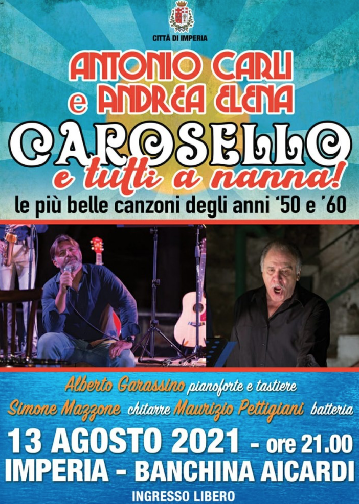 Imperia: domani lo spettacolo “Carosello e tutti a nanna!” a Calata Cuneo