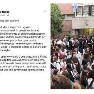 Coronavirus, scuole chiuse fino al 3 aprile, il preside del Ruffini scrive agli studenti "Continuate, anzi aumentate il vostro impegno nello studio" (la lettera) Coronavirus, scuole chiuse fino al 3 aprile, il preside del Ruffini scrive agli studenti "Continuate, anzi aumentate il vostro impegno nello studio" (la lettera)