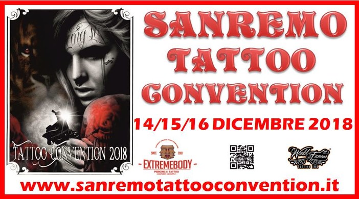 Sanremo Tattoo Convention: conto alla rovescia per la sesta edizione dal 14 al 16 dcembre con artisti di fama internazionale