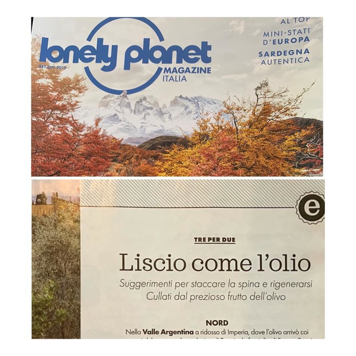 In Valle Argentina e a Badalucco il relax è “Liscio come l'olio” per la Lonely Planet