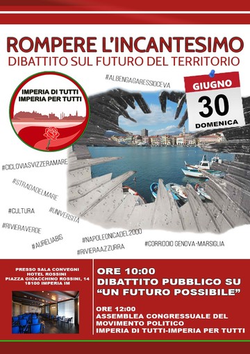 Domani l'incontro organizzato da Imperia di Tutti Imperia per Tutti sul futuro del territorio Domani l'incontro organizzato da Imperia di Tutti Imperia per Tutti sul futuro del territorio