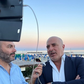 Gianni Berrino durante il videoselfie con Federico Marchi