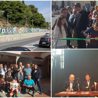 Inaugurati a San Lorenzo al Mare i tre murales del progetto 'Coloriamo il Paese' (foto e video)