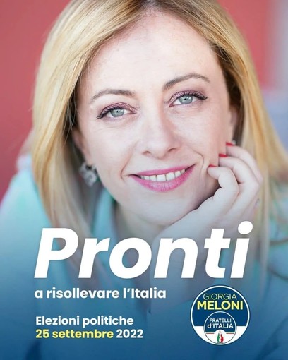 Elezioni politiche: venerdì 26 agosto banchetto di Fratelli d’Italia a San Lorenzo al mare Elezioni politiche: venerdì 26 agosto banchetto di Fratelli d’Italia a San Lorenzo al mare