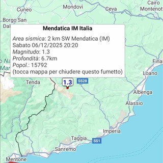 Terremoto di lieve entità nelle Alpi Liguri, scossa di magnitudo 1.3 registrata nei pressi di Mendatica Terremoto di lieve entità nelle Alpi Liguri, scossa di magnitudo 1.3 registrata nei pressi di Mendatica