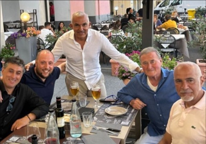 Calcio, Marinelli e Buttu a cena a Imperia: i tifosi sognano l'accoppiata vincente di Albenga