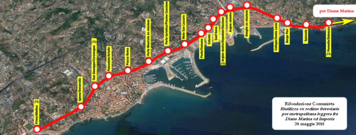 Un collegamento tra Imperia e Diano Marina, Rifondazione ricorda "L'avevamo previsto già 5 anni fa con la Metro leggera" Un collegamento tra Imperia e Diano Marina, Rifondazione ricorda "L'avevamo previsto già 5 anni fa con la Metro leggera"