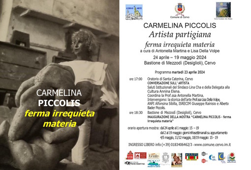A Cervo una mostra dedicata all'artista partigiana Carmelina Piccolis