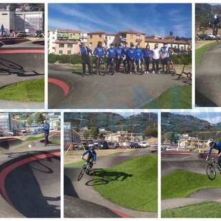 Sorpresa alla pista di pump track di Imperia, arriva la nazionale di downhill: &quot;Finalmente un'attrezzatura sportiva diversa&quot; (foto e video)