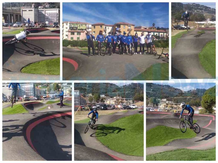 Sorpresa alla pista di pump track di Imperia, arriva la nazionale di downhill: "Finalmente un'attrezzatura sportiva diversa" (foto e video) Sorpresa alla pista di pump track di Imperia, arriva la nazionale di downhill: "Finalmente un'attrezzatura sportiva diversa" (foto e video)
