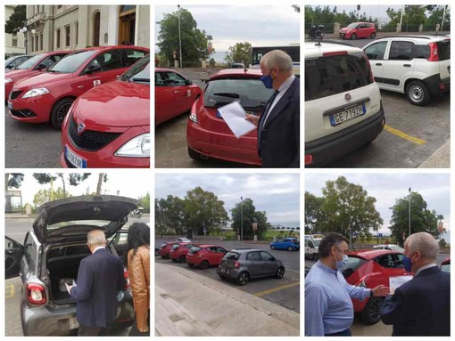 Sono sette le nuove macchine del comune di Imperia, una in uso al sindaco che annuncia: “Auto elettriche sosteranno gratis in posti blu” (foto e video)