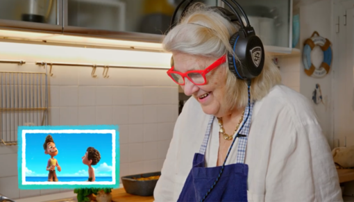 Nonna Bianca nel video della Pixar sulla pasta ligure di ‘Luca’