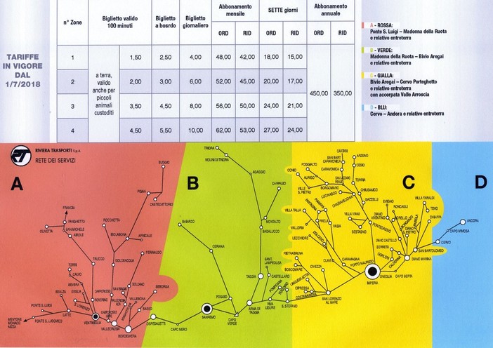 Dal 1° luglio cambia il sistema tariffario sugli autobus della Riviera Trasporti Dal 1° luglio cambia il sistema tariffario sugli autobus della Riviera Trasporti