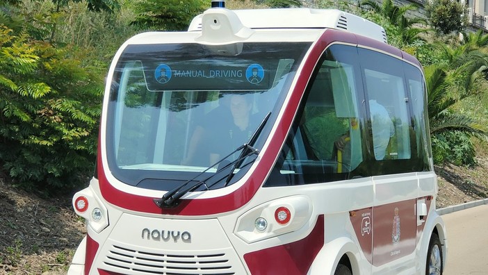 Navetta a guida autonoma, primo viaggio sulla Ciclabile: test in corso verso la fase sperimentale (video)