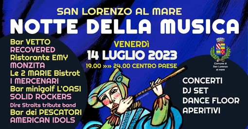 San Lorenzo al Mare: nel fine settimana appuntamento con la 'Notte della musica' e con 'Scorribanda' San Lorenzo al Mare: nel fine settimana appuntamento con la 'Notte della musica' e con 'Scorribanda'