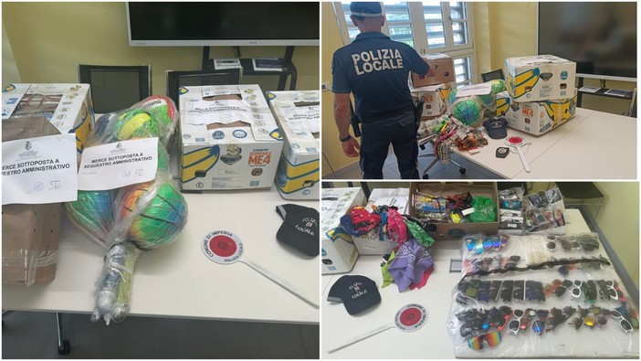Imperia, blitz della polizia locale contro il commercio abusivo