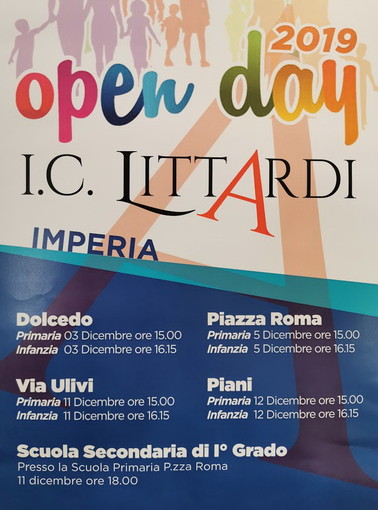 Imperia: ’Open Day' dell’Istituto Comprensivo ‘T. Littardi’, ecco le giornate per i vari plessi