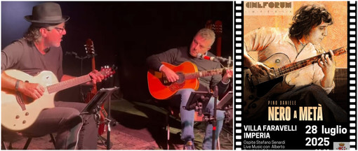 Omaggio di Imperia a Pino Daniele: docufilm con Senardi e musica