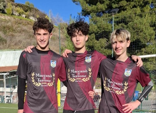 Matteo Ramella, Diego Ramoino Alessandro Vincenzi, gli allievi 2010 all’esordio nel campionato di seconda categoria)