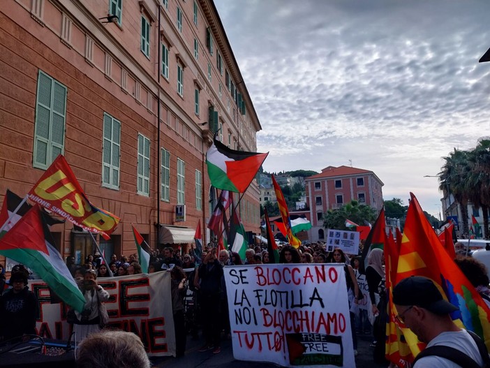 Imperia, sciopero generale contro l’attacco alla Global Sumud Flotilla