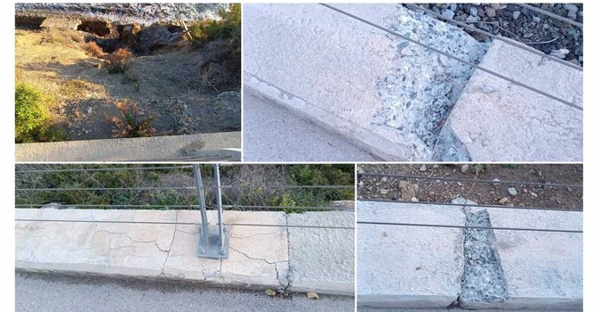 LA SEGNALAZIONE. Frana tra il Prino e la Collarina: la pista ciclabile rischia di cedere LA SEGNALAZIONE. Frana tra il Prino e la Collarina: la pista ciclabile rischia di cedere