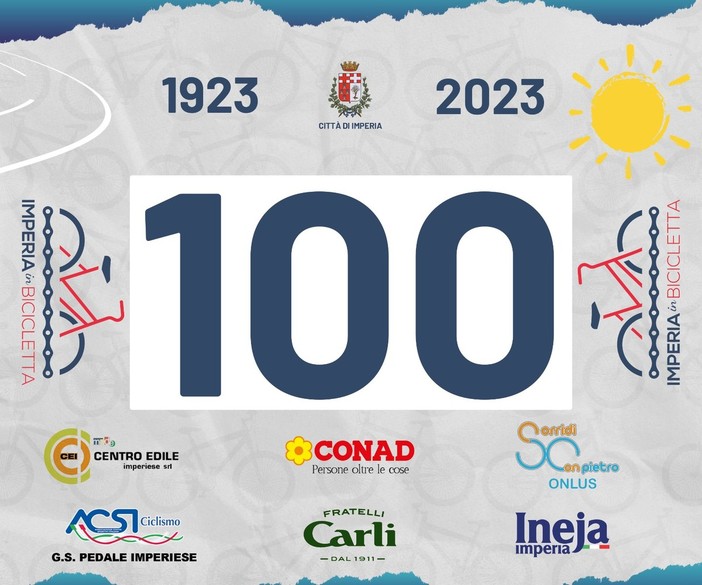 Imperia in bicicletta, un pettorale speciale in occasione del centenario della città