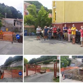 Imperia: lavori a rio Oliveto, monta la protesta degli abitanti, "L'amministrazione ci comunichi la viabilità alternativa" (Foto e Video)