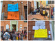 Imperia, prosegue la protesta degli studenti dell’Artistico: spuntano cartelli di denuncia per il freddo nelle aule e le classi pollaio (foto)