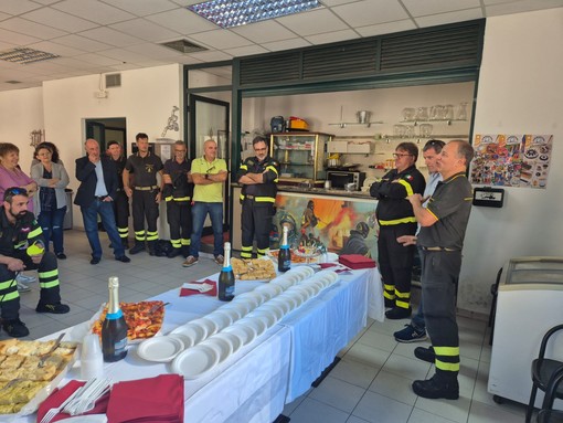 Imperia, vanno in pensione i vigili del fuoco Alessandro Belmonti, Vittorio Alassio e Massimo Lotti