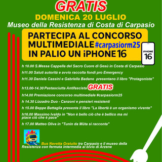 Pastasciutta Antifascista 2025: a Carpasio la memoria diventa comunità