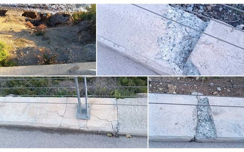 LA SEGNALAZIONE. Frana tra  il Prino e la Collarina: la pista ciclabile rischia di cedere