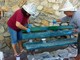 Imperia, verniciata dalla Giraffa a rotelle la panchina di piazzetta De Negri Imperia, verniciata dalla Giraffa a rotelle la panchina di piazzetta De Negri