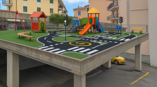 Porto Maurizio volta pagina: sul tetto del parcheggio del senatore Amadeo nasce la "città dei bambini"