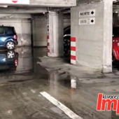 Imperia, parcheggio Amadeo a Porto Maurizio formato palude (video)