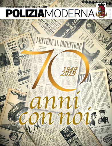 Oggi a Roma si celebra il 70° anniversario di Poliziamoderna, la rivista ufficiale della Polizia di Stato