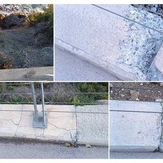 LA SEGNALAZIONE. Frana tra  il Prino e la Collarina: la pista ciclabile rischia di cedere