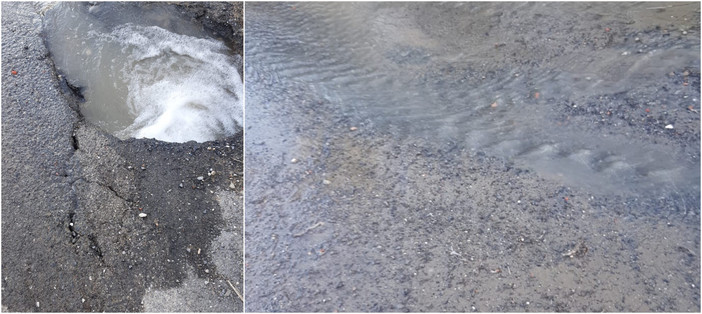 Emergenza idrica senza fine a Imperia,  strada allagata e acqua sprecata sulle alture di Oneglia