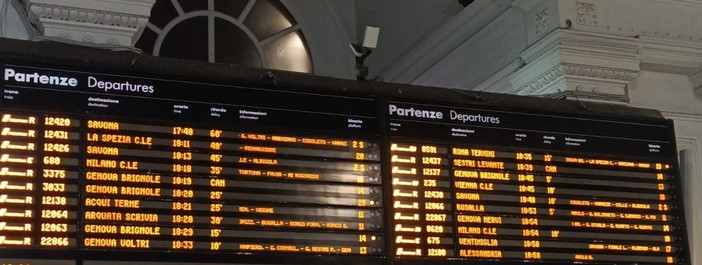 Un guasto alla linea elettrica ferroviaria ha causato la sospensione della circolazione ferroviaria nel Ponente Un guasto alla linea elettrica ferroviaria ha causato la sospensione della circolazione ferroviaria nel Ponente