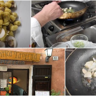 Gnocchi con vongole, bottarga e granella di pistacchio: la ricetta di Pasqua dell'Antica Taverna (video)