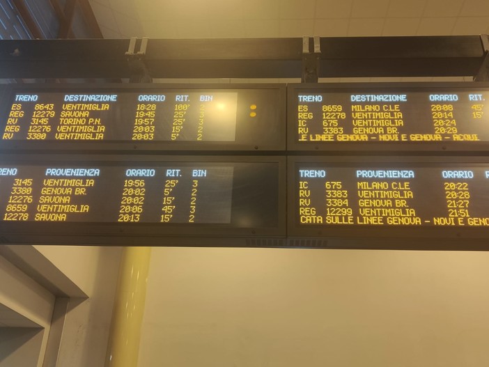 Treni in sciopero sino alle 17, disagi per i pendolari del Ponente