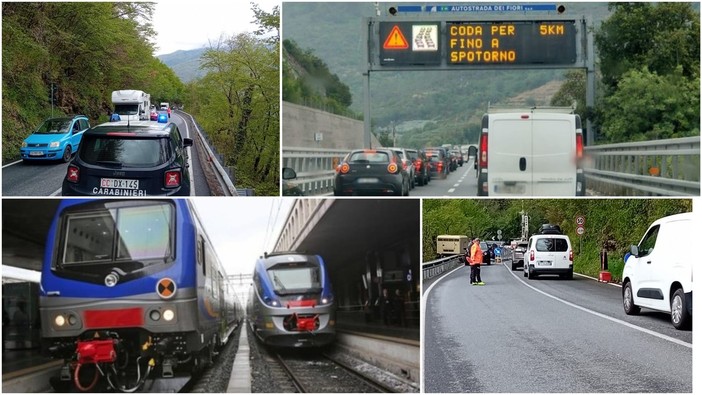 Inferno in autostrada e sulle linee ferroviarie: rientro da incubo dalla Liguria