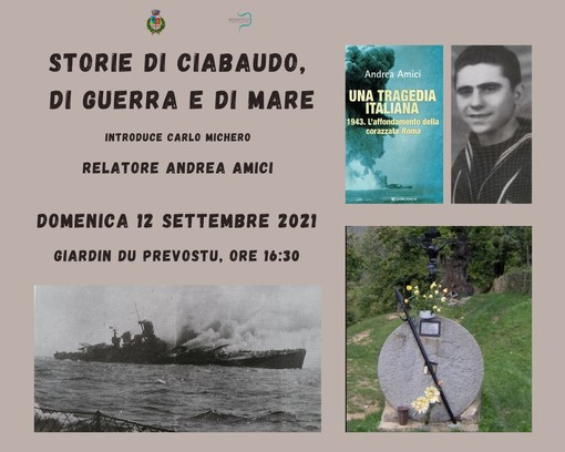 Badalucco: oggi l'incontro sui misteri di Ciabaudo e il legame con un sopravvissuto all'affondamento della Nave Roma