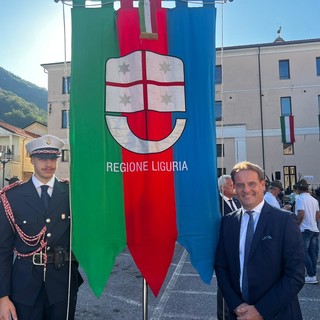 Pieve di Teco, l’assessore regionale Marco Scajola al raduno degli Alpini per il centenario della sezione di Imperia