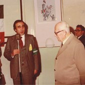 Un momento della visita del presidente Pertini nel 1981 a Imperia Un momento della visita del presidente Pertini nel 1981 a Imperia