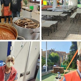 Bomba Day, agli ‘sfollati’ di Riva distribuito un rancio alpino cucinato dal gruppo Ana (foto e video)