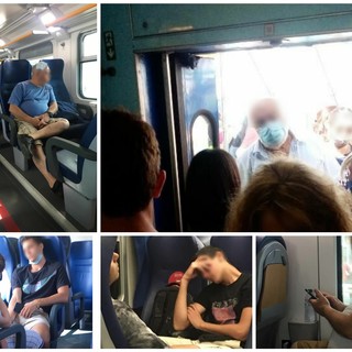 Vagoni affollati e mascherine abbassate: la difficile estate in emergenza Coronavirus per chi viaggia in treno (Foto) Vagoni affollati e mascherine abbassate: la difficile estate in emergenza Coronavirus per chi viaggia in treno (Foto)
