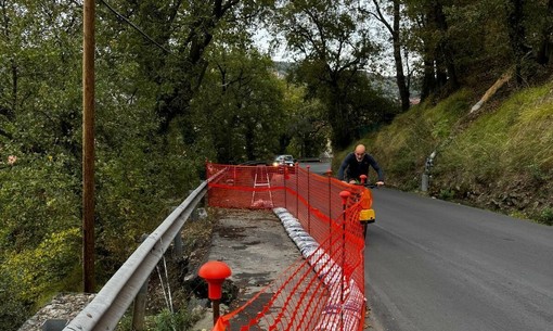Viabilità a Imperia, da due anni la strada Caramagna-Bastera mostra cedimenti