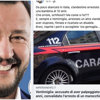 Gravi episodi di cronaca a Ventimiglia: interviene il leader della Lega, Salvini &quot;Bravi, riaprite i porti e accogliete 'sta gentaglia&quot;